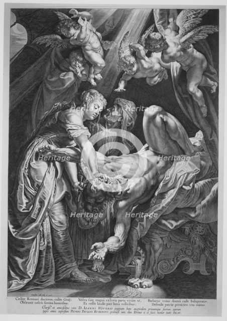 Judith Beheading Holofernes, 1590-1650. Creator: Cornelis Galle I.