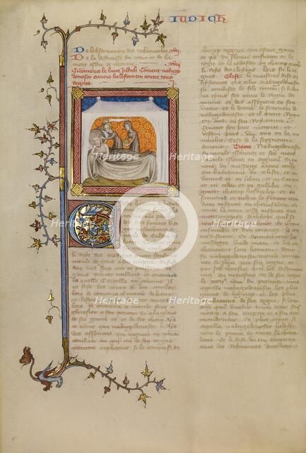 Judith Beheading Holofernes, about 1360-1370. Creator: Master of Jean de Mandeville.