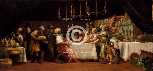 Judith feasted by Holofernes, c16th century. Artist: Unknown.