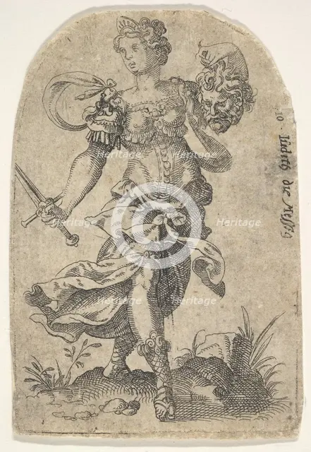 Judith, from Celebrated Women of the Old Testament, 1568-96. Creator: Jost Ammon.