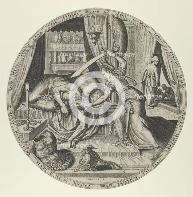 Judith (from "Famous Women from the Old Testament", set of 6). Creator: Philip Galle.