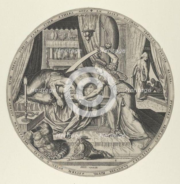 Judith (from "Famous Women from the Old Testament", set of 6). Creator: Philip Galle.