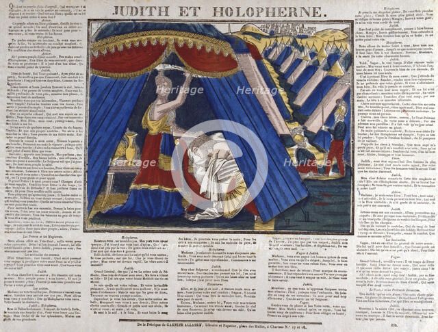 Judith killing the Assyrian general Holofernes, 19th century. Artist: Anon