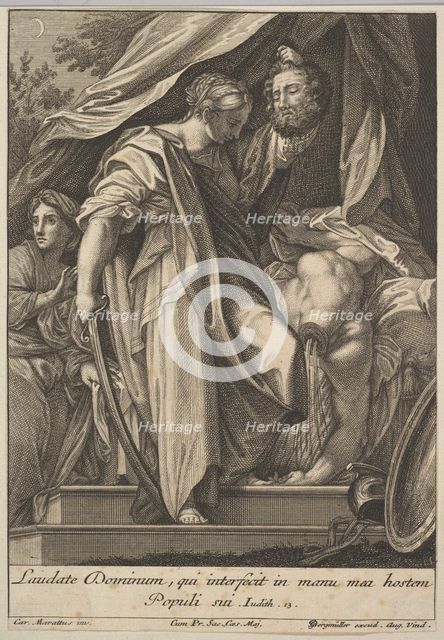 Judith slaying Holofernes, 1705-62. Creator: Johann Georg Bergmuller.