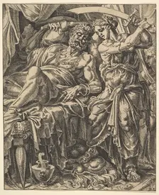 Judith Slaying Holofernes, from The Story of Judith and Holofernes. Creator: Dirck Volkertsen Coornhert