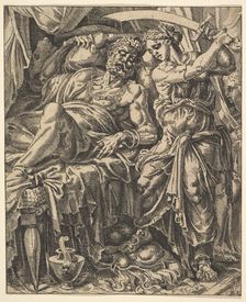 Judith Slaying Holofernes, from The Story of Judith and Holofernes. Creator: Dirck Volkertsen Coornhert