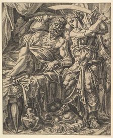Judith Slaying Holofernes, from The Story of Judith and Holofernes. Creator: Dirck Volkertsen Coornhert
