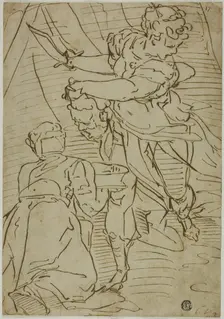 Judith with the Head of Holofernes, 1550/60. Creator: School of Luca Cambiaso Italian, 1527-1588