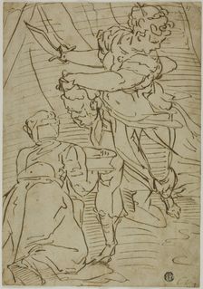 Judith with the Head of Holofernes, 1550/60. Creator: School of Luca Cambiaso Italian, 1527-1588