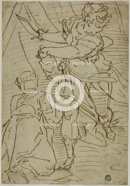 Judith with the Head of Holofernes, 1550/60. Creator: School of Luca Cambiaso Italian, 1527-1588.