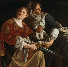 Judith with the Head of Holofernes and a servant. Creator: Gentileschi, Artemisia (1598-1653)