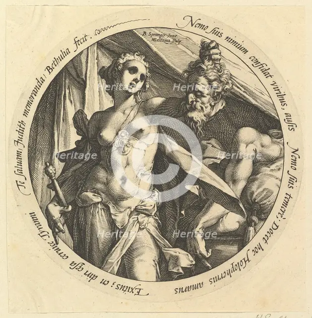 Judith with the Head of Holofernes, ca. 1585. Creator: Hendrik Goltzius.