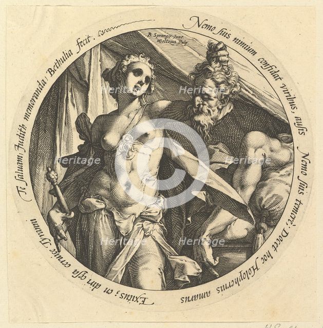 Judith with the Head of Holofernes, ca. 1585. Creator: Hendrik Goltzius.