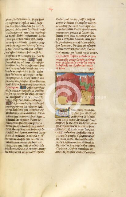 Judith with the Head of Holofernes; Miroir Historial, about 1475. Creator: Unknown.