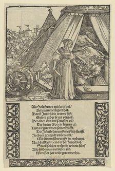 Judith with the Head of Holophernes, from Das Büchle Memorial, 1533. Creator: Hans Schäufelein the Elder