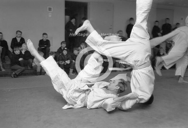 Judo match, Landskrona, Sweden, 1966. Artist: Unknown