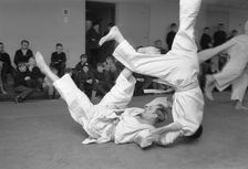 Judo match, Landskrona, Sweden, 1966
