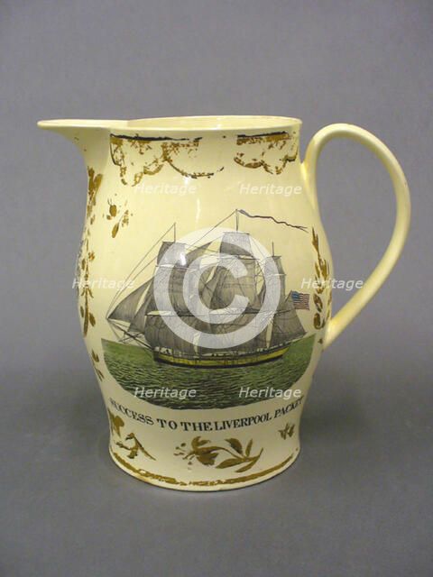 Jug, 1800/10. Creator: Herculaneum Pottery.