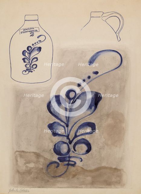 Jug, 1937. Creator: Yolande Delasser.
