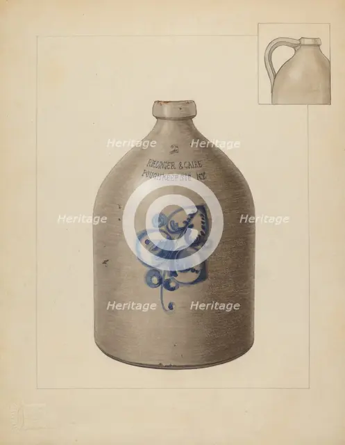 Jug, 1937. Creator: John Fisk.