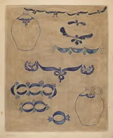 Jug and Decoration, 1935/1942. Creator: Yolande Delasser