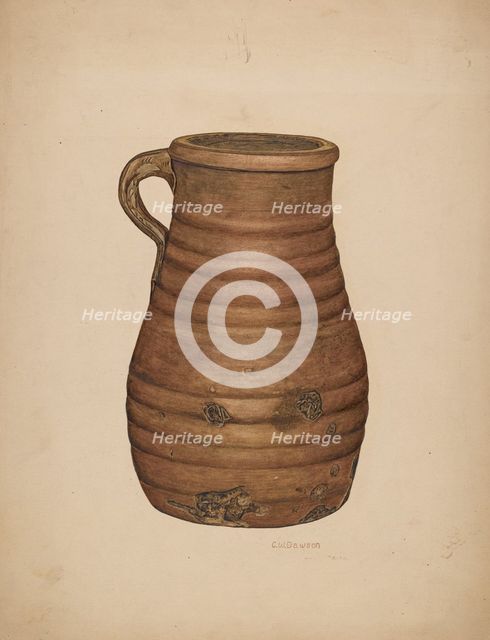 Jug, c. 1940. Creator: Clarence W Dawson.