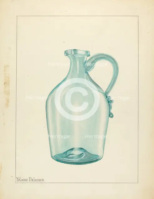 Jug, c. 1940. Creator: Yolande Delasser.