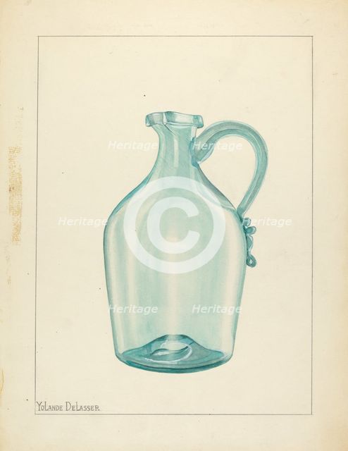 Jug, c. 1940. Creator: Yolande Delasser.