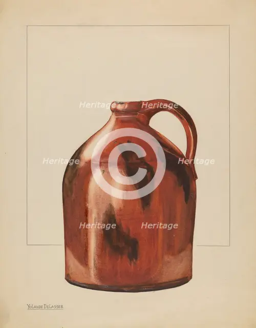 Jug, c. 1936. Creator: Yolande Delasser.