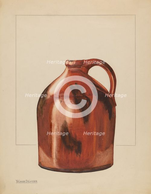 Jug, c. 1936. Creator: Yolande Delasser.