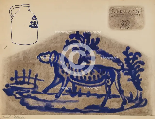 Jug, c. 1936. Creator: Yolande Delasser.