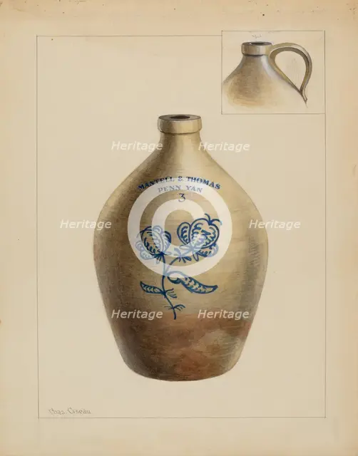 Jug, c. 1937. Creator: Charles Caseau.