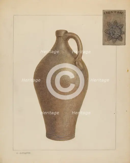 Jug, c. 1937. Creator: Charles Garjian.
