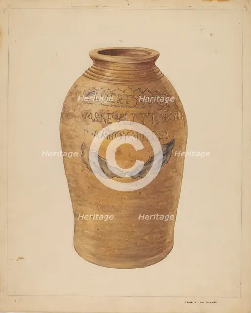 Jug, c. 1937. Creator: Francis Law Durand.