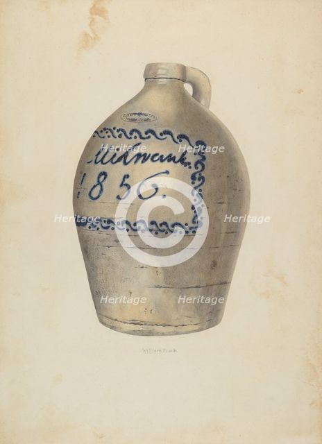 Jug, c. 1937. Creator: William Frank.