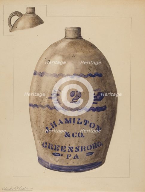 Jug, c. 1937. Creator: Yolande Delasser.