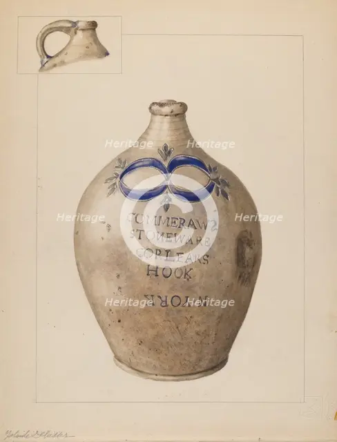 Jug, c. 1937. Creator: Yolande Delasser.