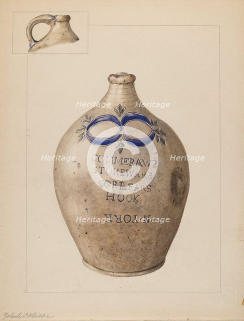 Jug, c. 1937. Creator: Yolande Delasser.