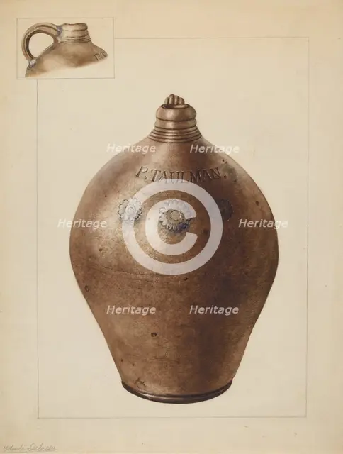 Jug, c. 1937. Creator: Yolande Delasser.