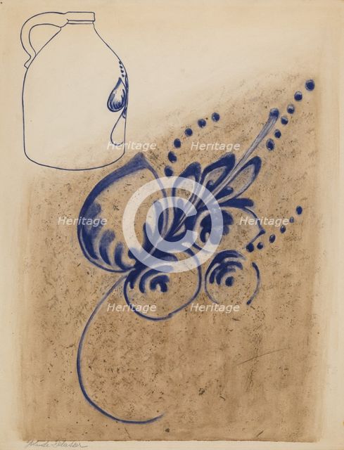 Jug, c. 1937. Creator: Yolande Delasser.