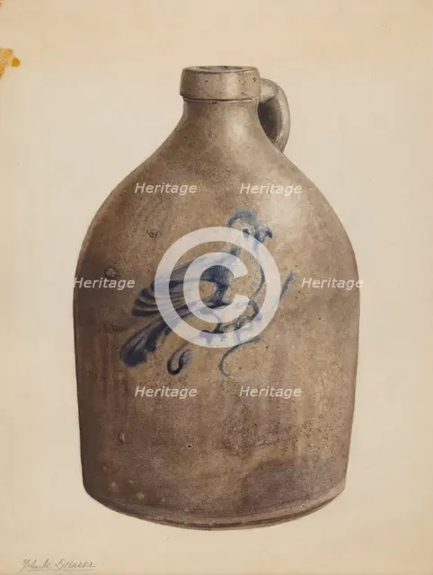 Jug, c. 1937. Creator: Yolande Delasser.