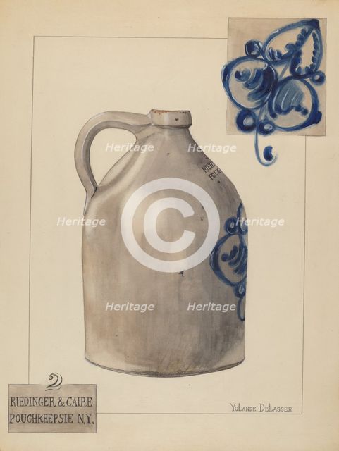 Jug, c. 1937. Creator: Yolande Delasser.