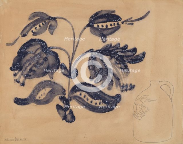 Jug, c. 1937. Creator: Yolande Delasser.