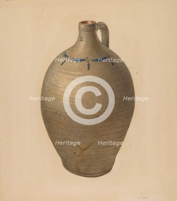 Jug, c. 1938. Creator: Elsie Wein.