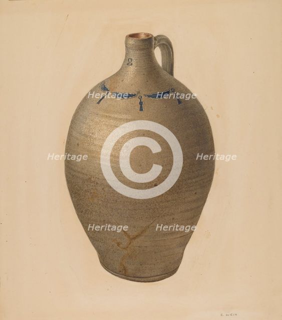 Jug, c. 1938. Creator: Elsie Wein.
