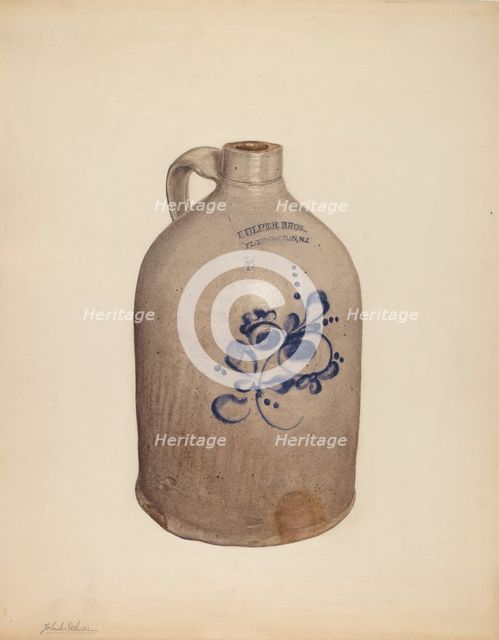 Jug, c. 1938. Creator: Yolande Delasser.