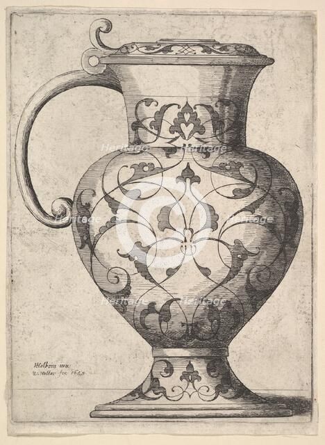 Jug decorated with arabesques, 1645. Creator: Wenceslaus Hollar.