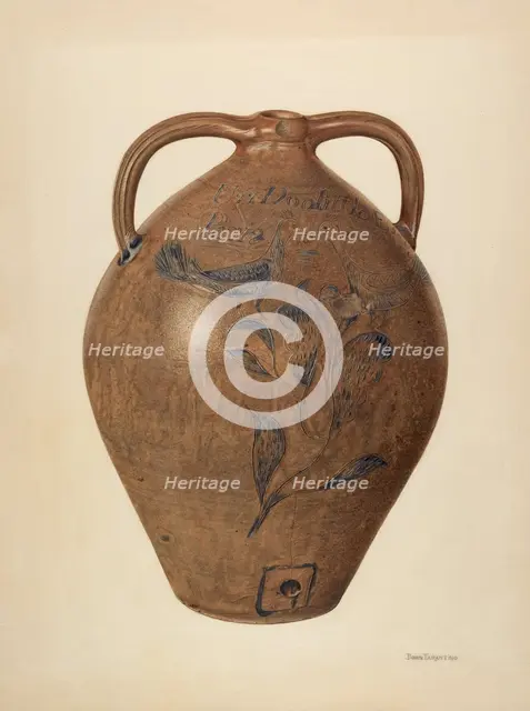 Jug (for Wine, Cider, or Vinegar), c. 1941. Creator: John Tarantino.