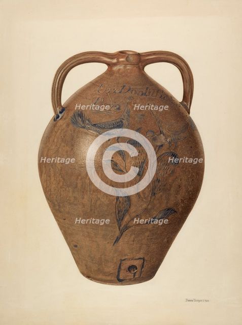 Jug (for Wine, Cider, or Vinegar), c. 1941. Creator: John Tarantino.