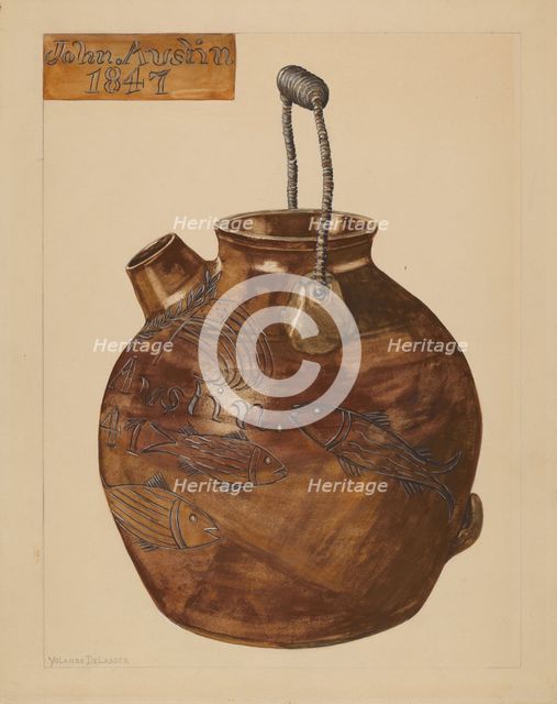 Jug for Batter, c. 1936. Creator: Yolande Delasser.